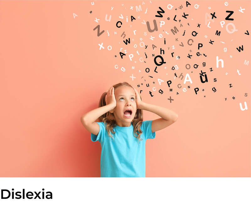 Criança com dificuldades em se expressar com dislexia